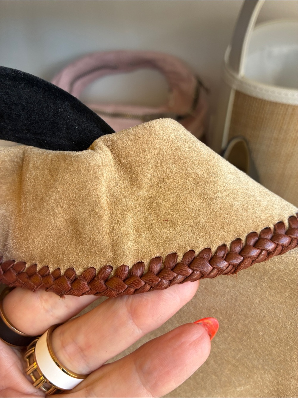Diamond Leathers Tan Suede Fringe Vintage Suede Jacket/S - Picture 4 of 9
